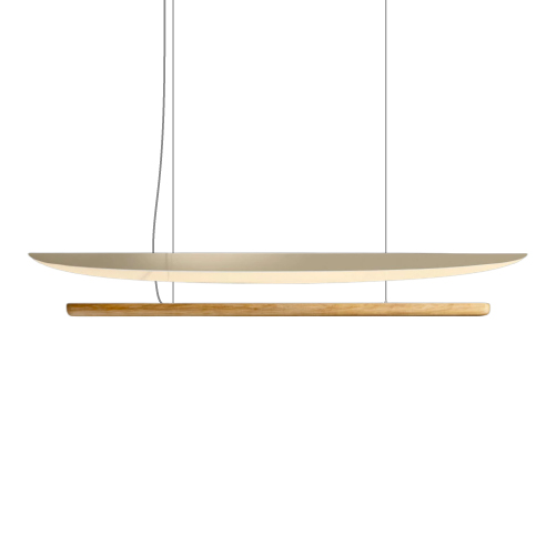 COLGANTE INDRA PETIRIBI C/ CHAPA PLEGADA BEIGE LED 6W 3000K